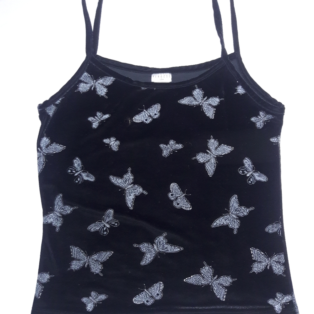 Black Butterfly Tank Top